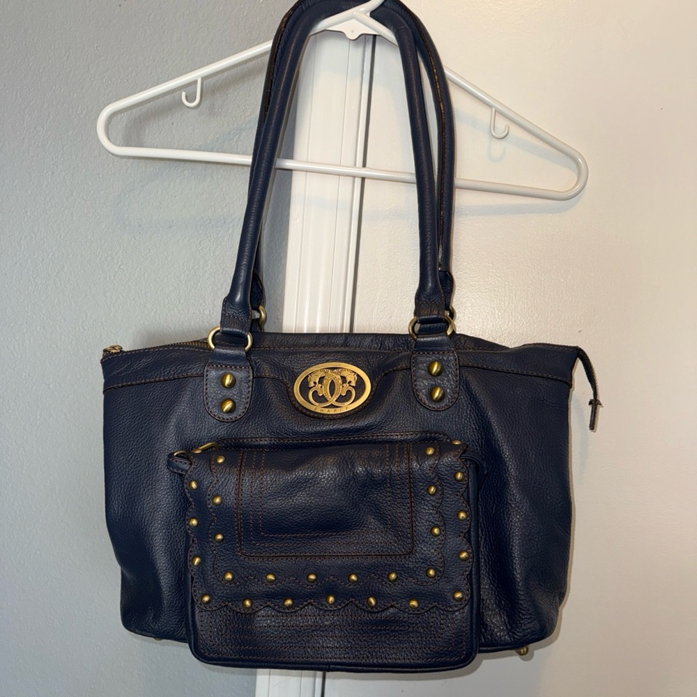 Sharif 1827 Stunning Blue Designer bag with Detachable Crossbody 2-in-1